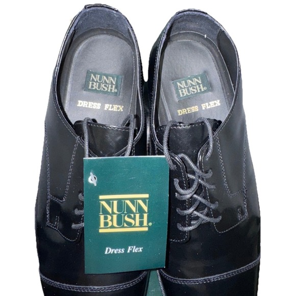 Nunn Bush Maddox Cap Toe Oxford Dress Shoes Black Leather Mens Size 11.5 M - Picture 3 of 7